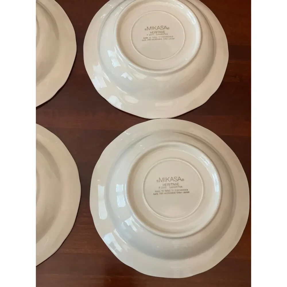 Mikasa Heritage Samantha F2017 Wildflower Floral Soup Pasta Bowls 8.5” Set of 6